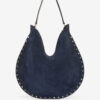 Oskan Hobo Soft Zip Suede Calfskin Leather Handbag Oskan Hobo Soft Zip Suede Calfskin Leather Handbag