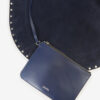 Oskan Hobo Soft Zip Suede Calfskin Leather Handbag Oskan Hobo Soft Zip Suede Calfskin Leather Handbag