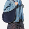 Oskan Hobo Soft Zip Suede Calfskin Leather Handbag Oskan Hobo Soft Zip Suede Calfskin Leather Handbag
