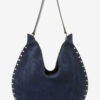 Oskan Hobo Soft Zip Suede Calfskin Leather Handbag Oskan Hobo Soft Zip Suede Calfskin Leather Handbag
