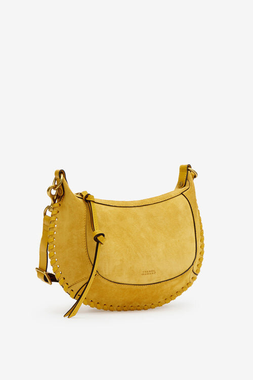 Oskan Moon Braided Suede Calfskin Leather Handbag Oskan Moon Braided Suede Calfskin Leather Handbag