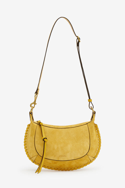 Oskan Moon Braided Suede Calfskin Leather Handbag Oskan Moon Braided Suede Calfskin Leather Handbag