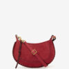 Oskan Moon Braided Suede Calfskin Leather Shoulder Bag Oskan Moon Braided Suede Calfskin Leather Shoulder Bag