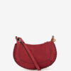 Oskan Moon Braided Suede Calfskin Leather Shoulder Bag Oskan Moon Braided Suede Calfskin Leather Shoulder Bag