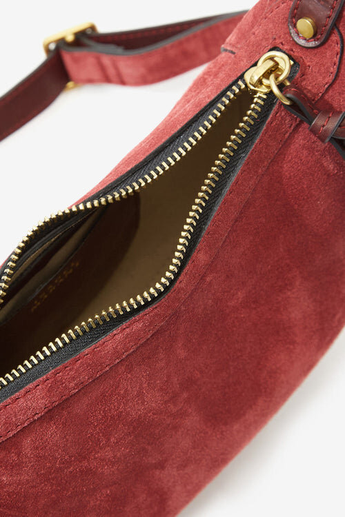 Oskan Moon Braided Suede Calfskin Leather Shoulder Bag Oskan Moon Braided Suede Calfskin Leather Shoulder Bag