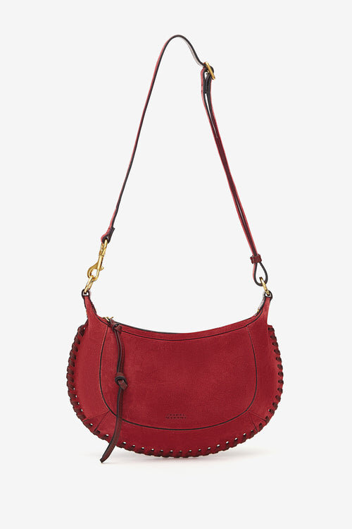 Oskan Moon Braided Suede Calfskin Leather Shoulder Bag Oskan Moon Braided Suede Calfskin Leather Shoulder Bag