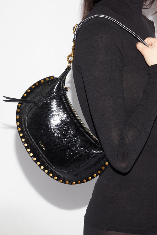 Oskan Moon Python-Effect Leather Shoulder Bag Oskan Moon Python-Effect Leather Shoulder Bag