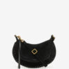 Oskan Moon Shoulder Bag in Braided Suede Calfskin Leather Oskan Moon Shoulder Bag in Braided Suede Calfskin Leather