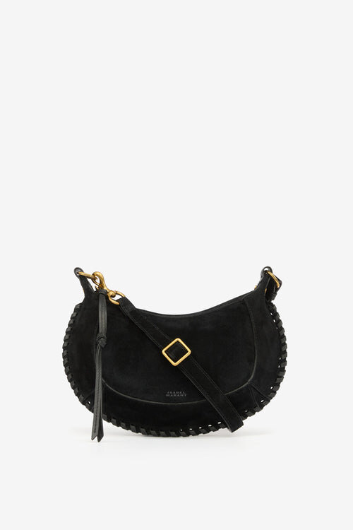 Oskan Moon Shoulder Bag in Braided Suede Calfskin Leather Oskan Moon Shoulder Bag in Braided Suede Calfskin Leather