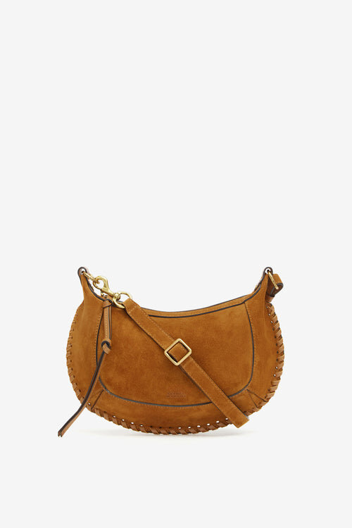 Oskan Moon Shoulder Bag in Braided Suede Calfskin Leather Oskan Moon Shoulder Bag in Braided Suede Calfskin Leather