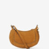 Oskan Moon Shoulder Bag in Braided Suede Calfskin Leather Oskan Moon Shoulder Bag in Braided Suede Calfskin Leather