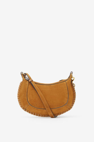 Oskan Moon Shoulder Bag in Braided Suede Calfskin Leather