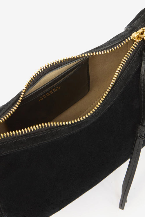 Oskan Moon Shoulder Bag in Braided Suede Calfskin Leather Oskan Moon Shoulder Bag in Braided Suede Calfskin Leather