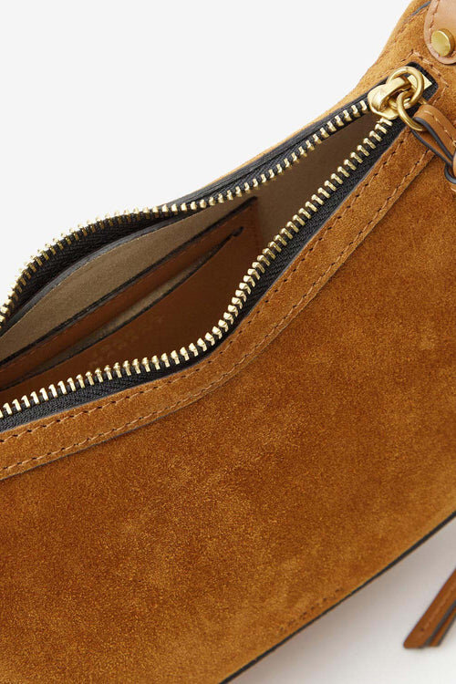 Oskan Moon Shoulder Bag in Braided Suede Calfskin Leather Oskan Moon Shoulder Bag in Braided Suede Calfskin Leather