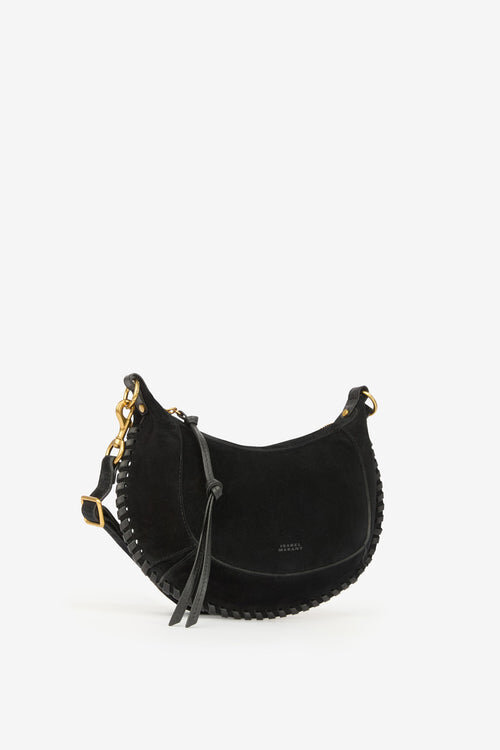 Oskan Moon Shoulder Bag in Braided Suede Calfskin Leather Oskan Moon Shoulder Bag in Braided Suede Calfskin Leather