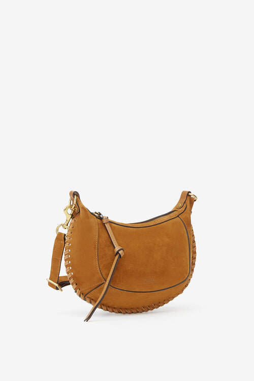 Oskan Moon Shoulder Bag in Braided Suede Calfskin Leather Oskan Moon Shoulder Bag in Braided Suede Calfskin Leather