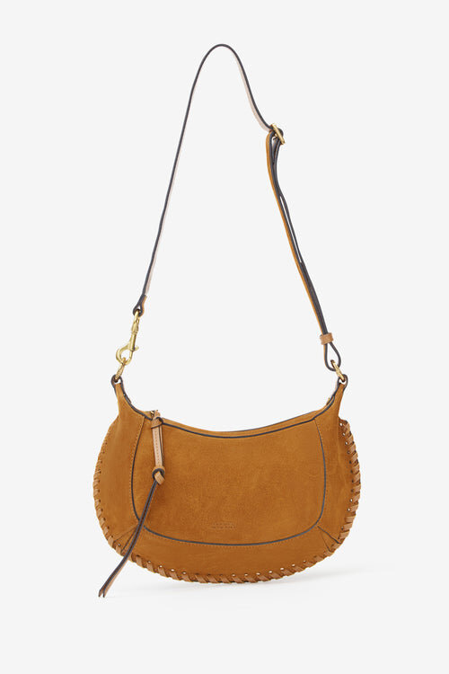 Oskan Moon Shoulder Bag in Braided Suede Calfskin Leather Oskan Moon Shoulder Bag in Braided Suede Calfskin Leather