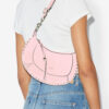 Oskan Moon Shoulder Bag in Suede Leather