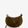 Oskan Moon Suede Calfskin Baguette Handbag Oskan Moon Suede Calfskin Baguette Handbag