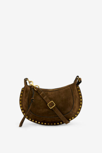 Oskan Moon Suede Calfskin Baguette Handbag