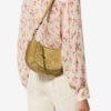 Oskan Moon Suede Calfskin Baguette Handbag Oskan Moon Suede Calfskin Baguette Handbag
