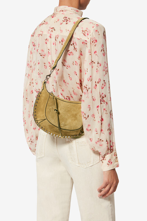 Oskan Moon Suede Calfskin Baguette Handbag Oskan Moon Suede Calfskin Baguette Handbag