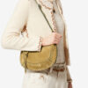 Oskan Moon Suede Calfskin Baguette Handbag Oskan Moon Suede Calfskin Baguette Handbag