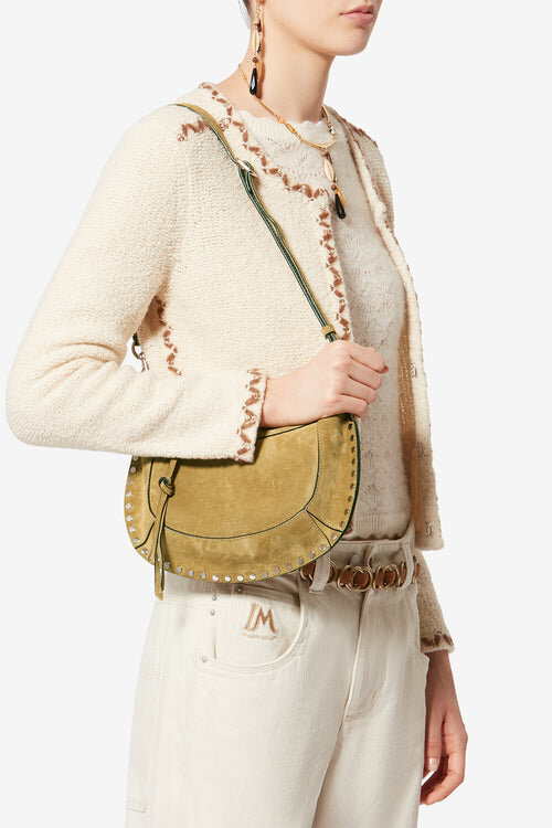 Oskan Moon Suede Calfskin Baguette Handbag Oskan Moon Suede Calfskin Baguette Handbag