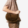 Oskan Moon Suede Calfskin Baguette Handbag Oskan Moon Suede Calfskin Baguette Handbag
