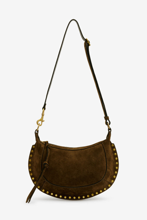 Oskan Moon Suede Calfskin Baguette Handbag Oskan Moon Suede Calfskin Baguette Handbag