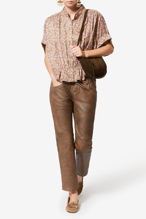 Oskan Moon Suede Calfskin Baguette Handbag Oskan Moon Suede Calfskin Baguette Handbag
