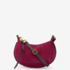 Oskan Moon Suede Calfskin Leather Shoulder Bag Oskan Moon Suede Calfskin Leather Shoulder Bag
