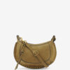 Oskan Moon Suede Calfskin Leather Shoulder Bag Oskan Moon Suede Calfskin Leather Shoulder Bag