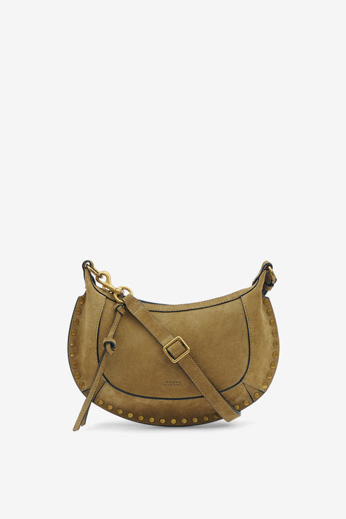 Oskan Moon Suede Calfskin Leather Shoulder Bag Oskan Moon Suede Calfskin Leather Shoulder Bag