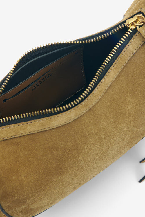 Oskan Moon Suede Calfskin Leather Shoulder Bag Oskan Moon Suede Calfskin Leather Shoulder Bag