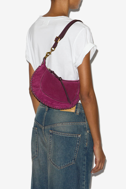 Oskan Moon Suede Calfskin Leather Shoulder Bag Oskan Moon Suede Calfskin Leather Shoulder Bag