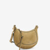 Oskan Moon Suede Calfskin Leather Shoulder Bag Oskan Moon Suede Calfskin Leather Shoulder Bag