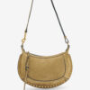 Oskan Moon Suede Calfskin Leather Shoulder Bag Oskan Moon Suede Calfskin Leather Shoulder Bag