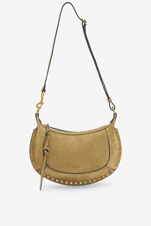 Oskan Moon Suede Calfskin Leather Shoulder Bag Oskan Moon Suede Calfskin Leather Shoulder Bag