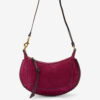 Oskan Moon Suede Calfskin Leather Shoulder Bag Oskan Moon Suede Calfskin Leather Shoulder Bag