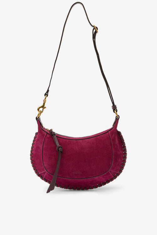 Oskan Moon Suede Calfskin Leather Shoulder Bag Oskan Moon Suede Calfskin Leather Shoulder Bag