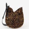 Oskan Soft Bag in “Pony” Style Leather with a Leopard Print