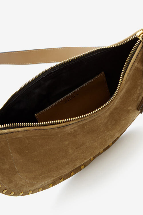Oskan Soft Zip Bag in Suede Calfskin Leather Oskan Soft Zip Bag in Suede Calfskin Leather
