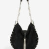 Oskan Tassel Suede Calfskin Leather Shoulder Bag Oskan Tassel Suede Calfskin Leather Shoulder Bag