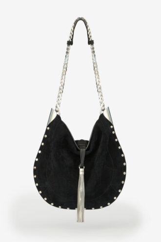 Oskan Tassel Suede Calfskin Leather Shoulder Bag