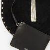 Oskan Tassel Suede Calfskin Leather Shoulder Bag Oskan Tassel Suede Calfskin Leather Shoulder Bag