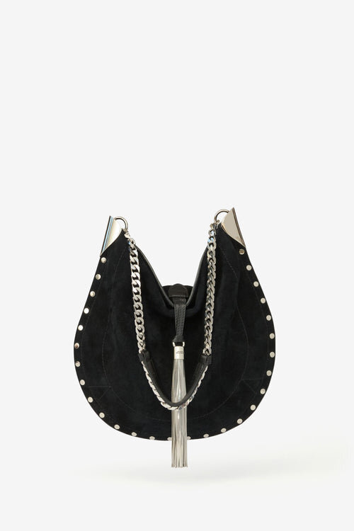 Oskan Tassel Suede Calfskin Leather Shoulder Bag Oskan Tassel Suede Calfskin Leather Shoulder Bag
