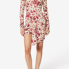Ovia Short Draped Printed Stretch Silk Skirt Ovia Short Draped Printed Stretch Silk Skirt