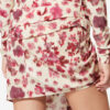 Ovia Short Draped Printed Stretch Silk Skirt Ovia Short Draped Printed Stretch Silk Skirt