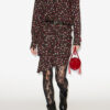Ovia Short Draped Silk Skirt